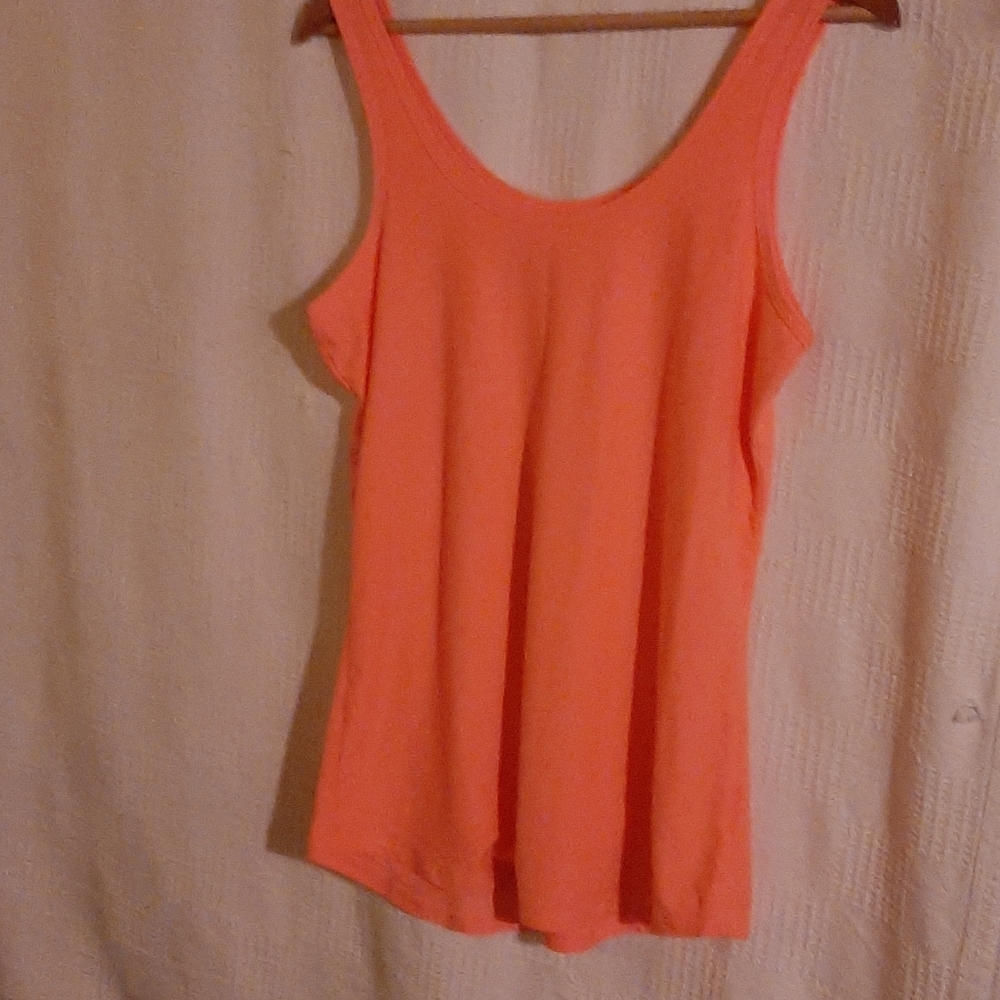 Neon orange tank top